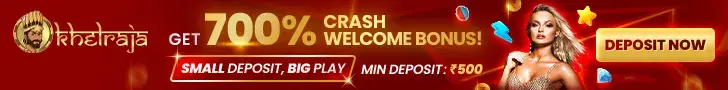 Khelraja Crash Welcome Bonus